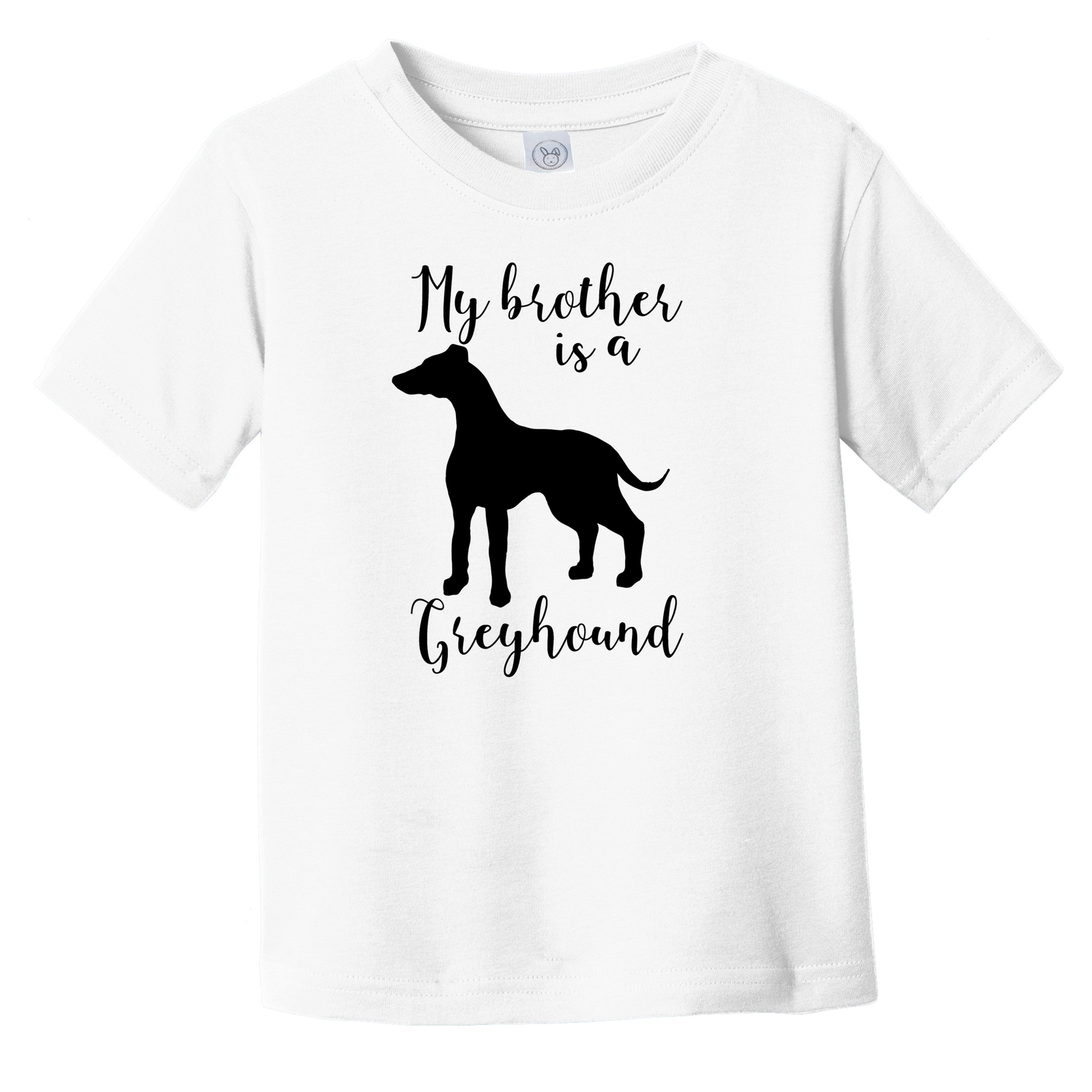 My Brother Is A Greyhound Cute Dog Silhouette Infant Toddler T-Shirt