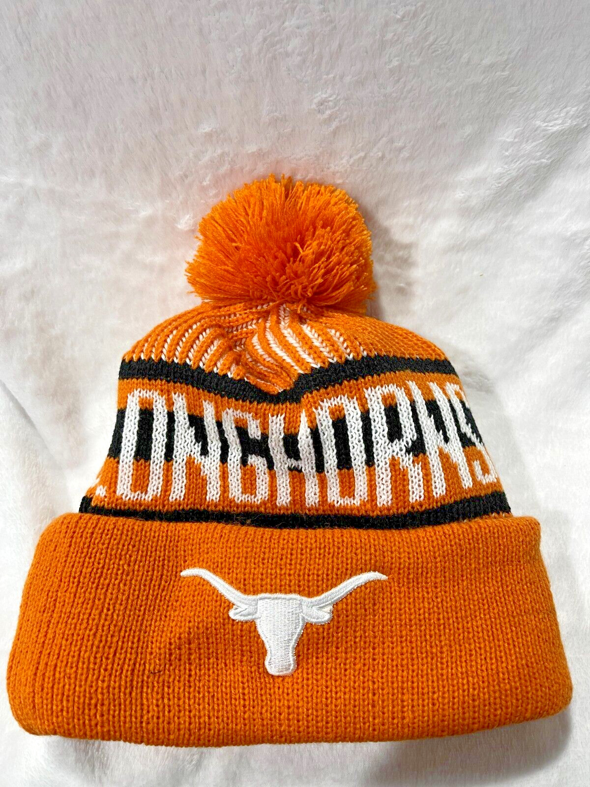 Beanie Texas Longhorns Hats Puff Winter Knit Hat Lid Toboggan USA New Era Cap