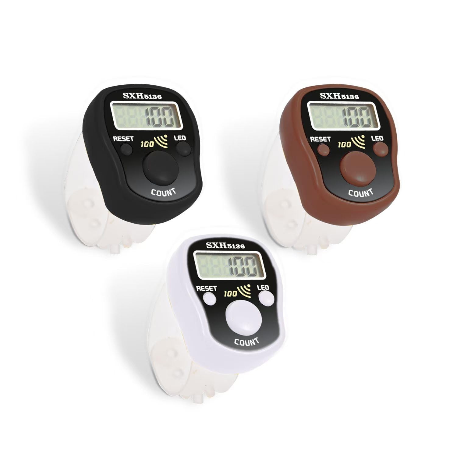 Finger Counter Click Manual Digital clicker, 3pack Stitch Tally