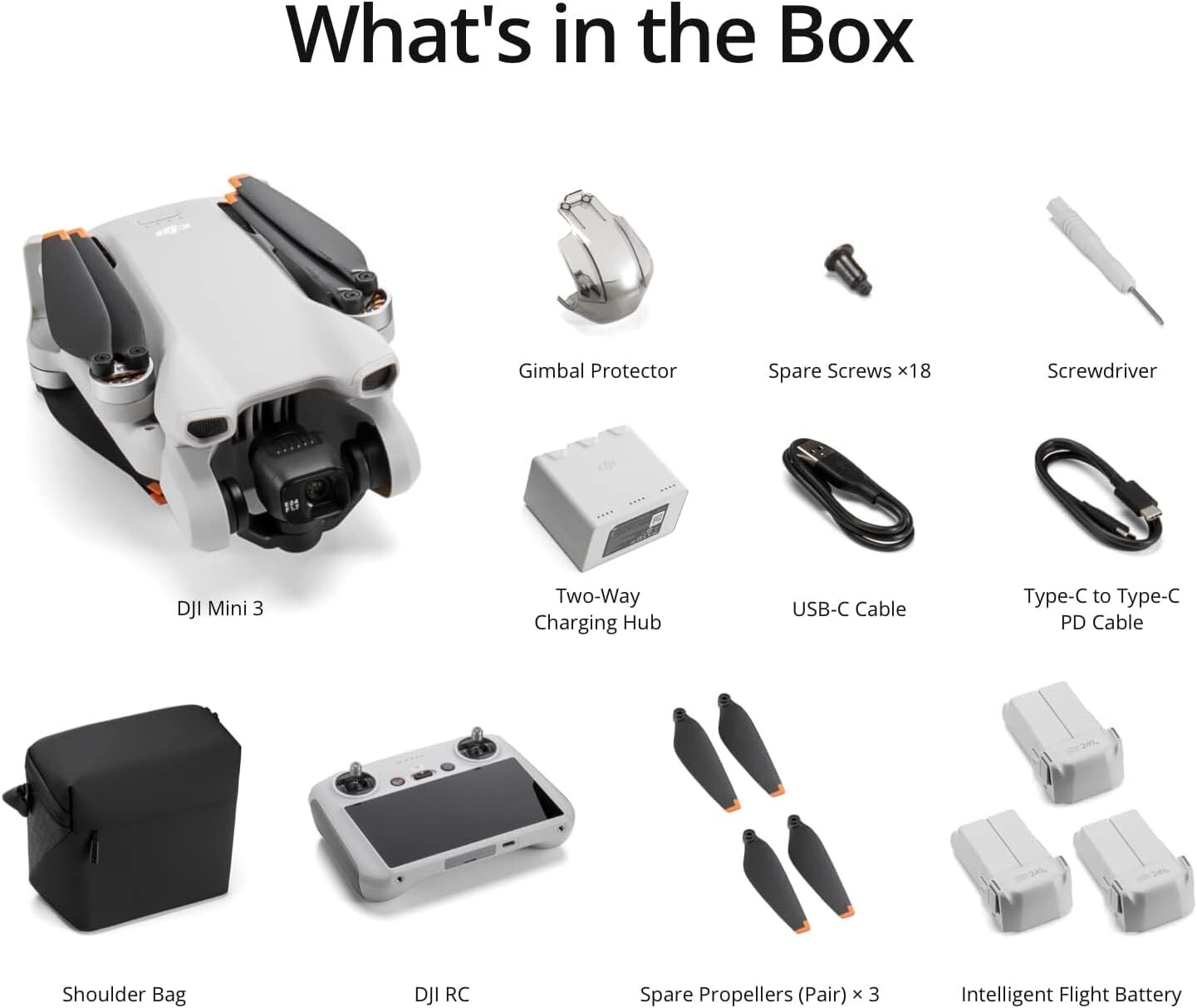 DJI Mini 3 Fly More Combo Camera Drone (DJI RC Remote Controller) US