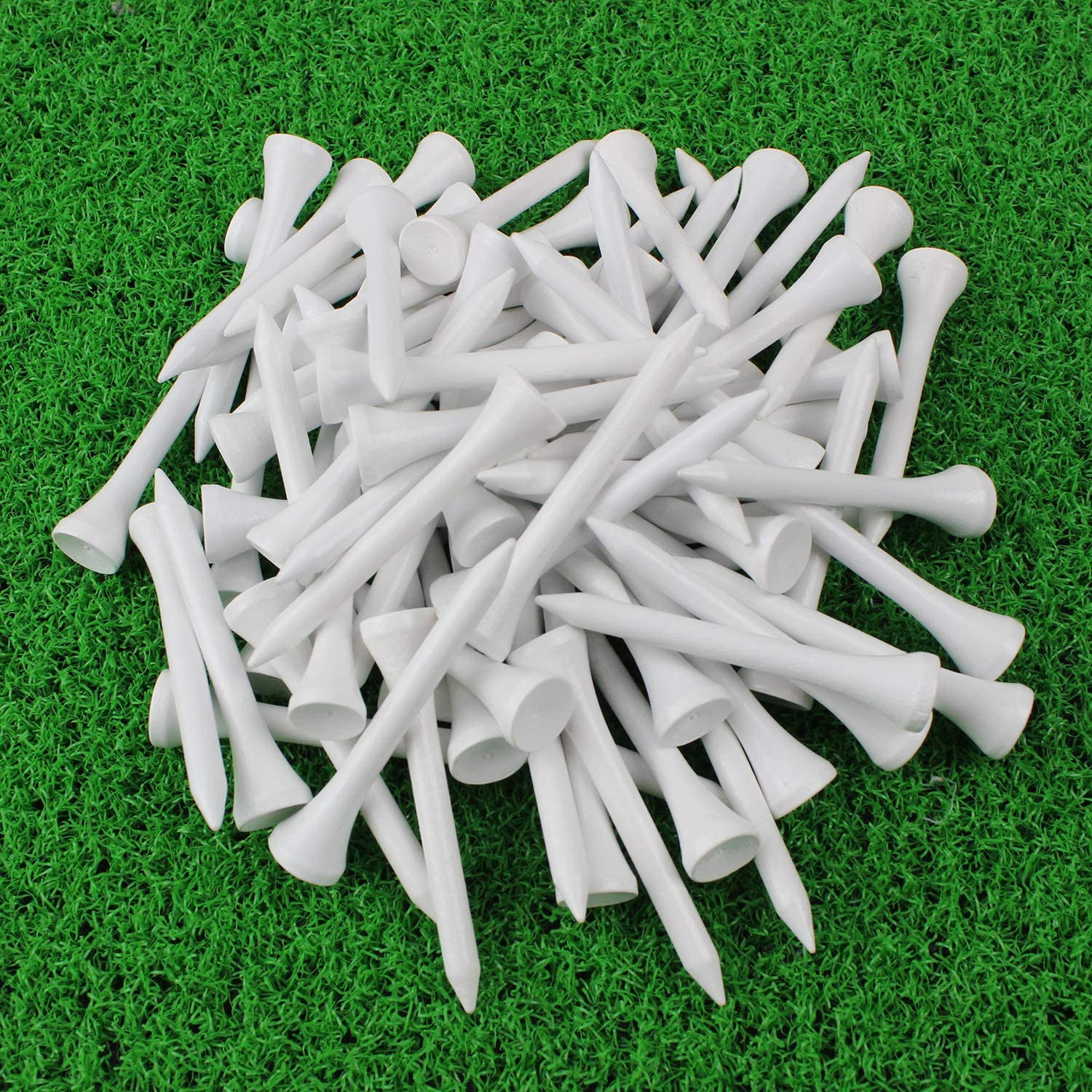Professional 2 1/8" Deluxe Wood Golf Tees 100Pcs