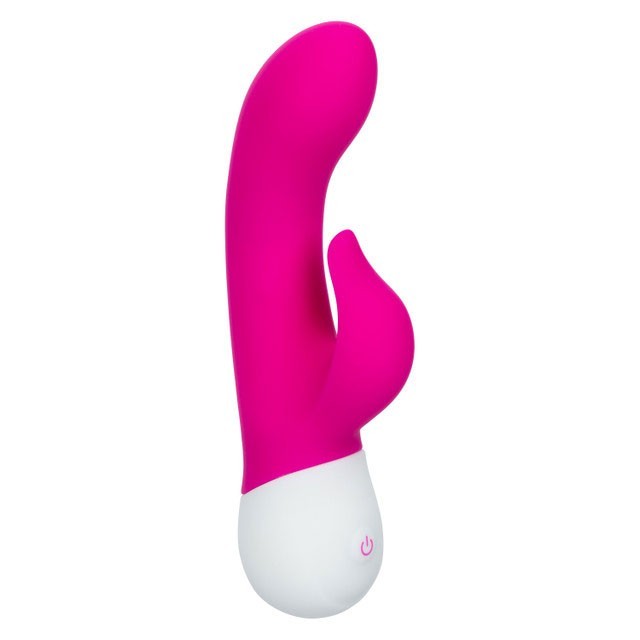 CalExotics Basic Essentials Rechargeable Dual Pleaser Rabbit Vibrator Vibe Pink