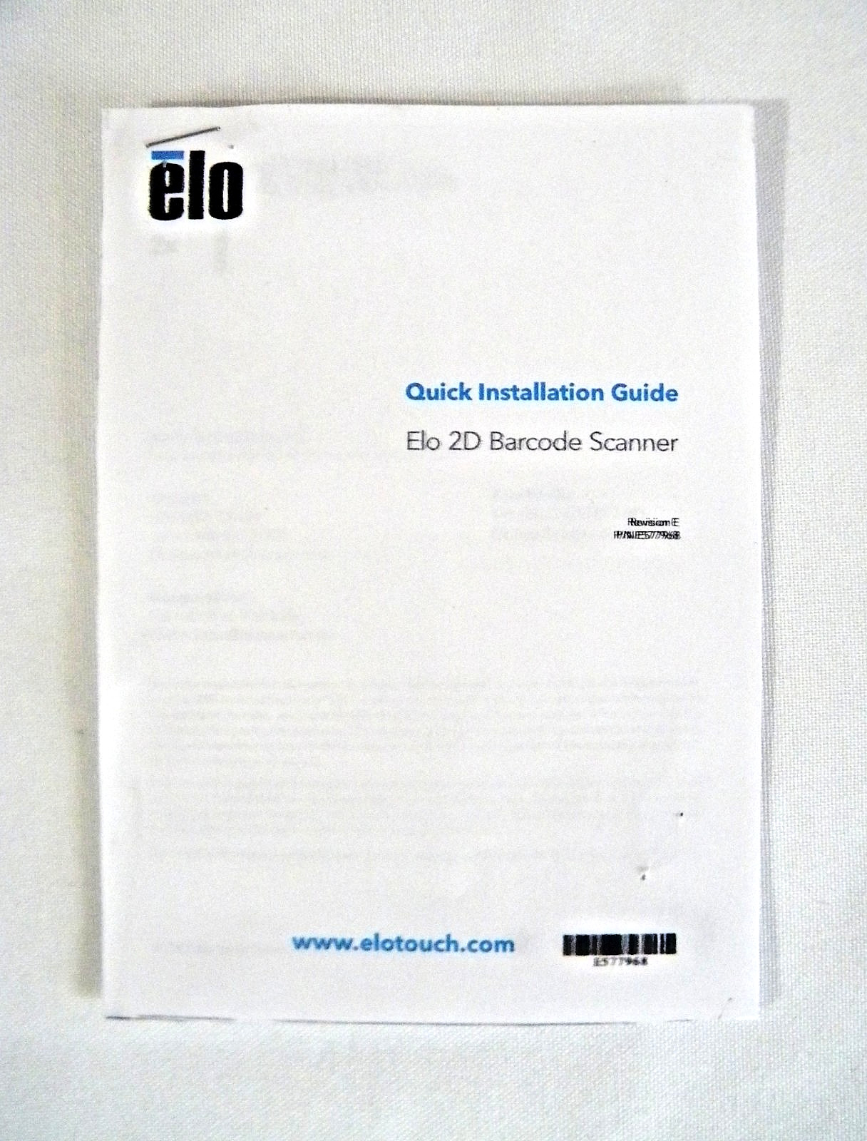 Elo Edge Connect 2D Barcode Reader Scanner USB, E245047, SE4107, New Open Box