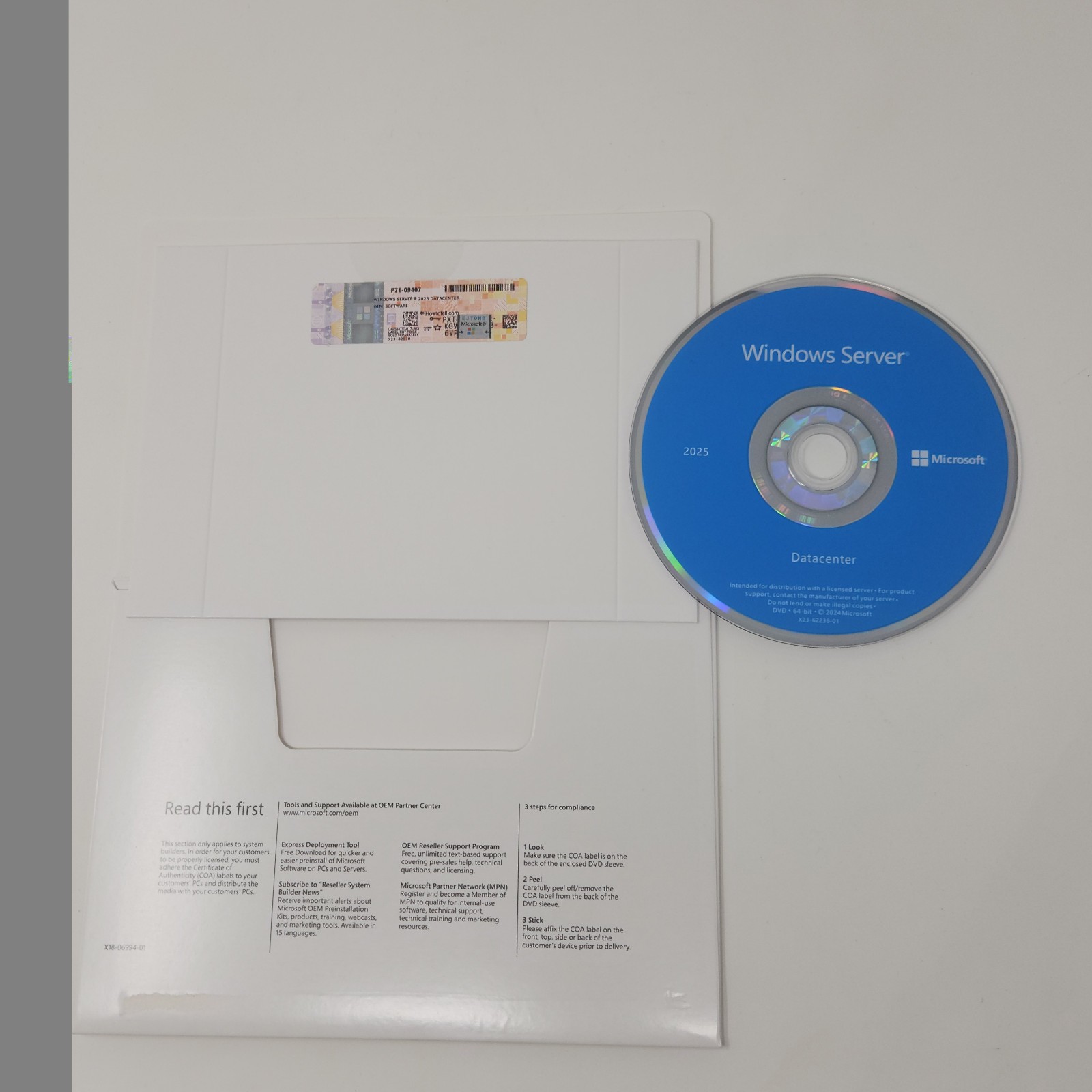 Windows Server 2022 Datacenter 64Bit 16-Core DVD with Product Key