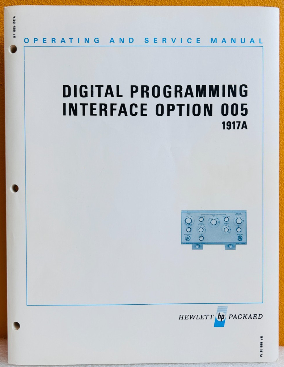 HP 01917-90904 Model 1917A Digital Programming Interface Opt 005 Service Manual.