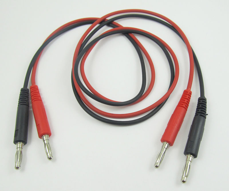 1 set High-quality 2.6" 0.8M Dual Banana Male, Male to Male Plug Test Lead Cable