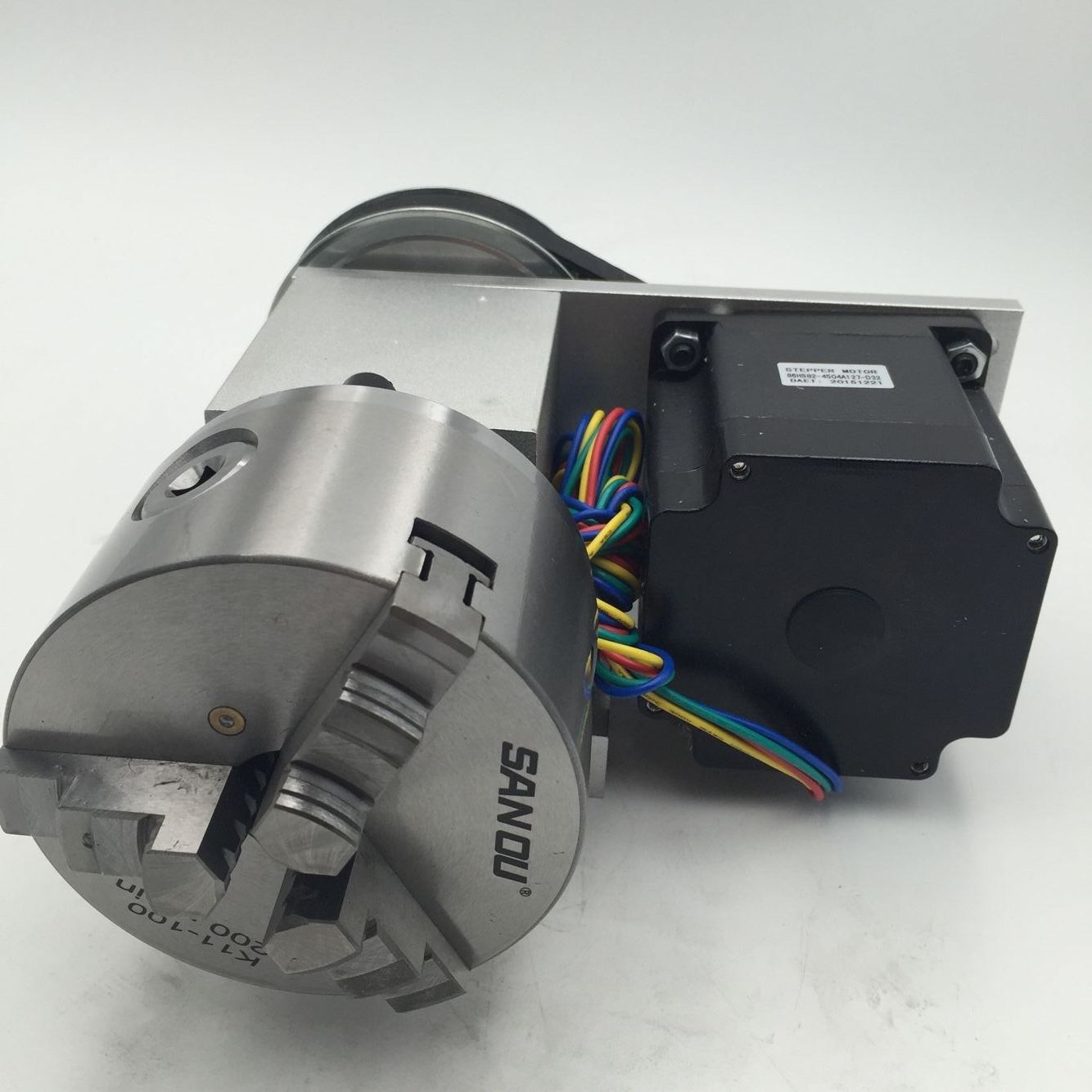 CNC Dividing Head 4th Axis 3Jaw 100mm 6:1 Lathe Chuck Hollow Shaft NEMA23 New