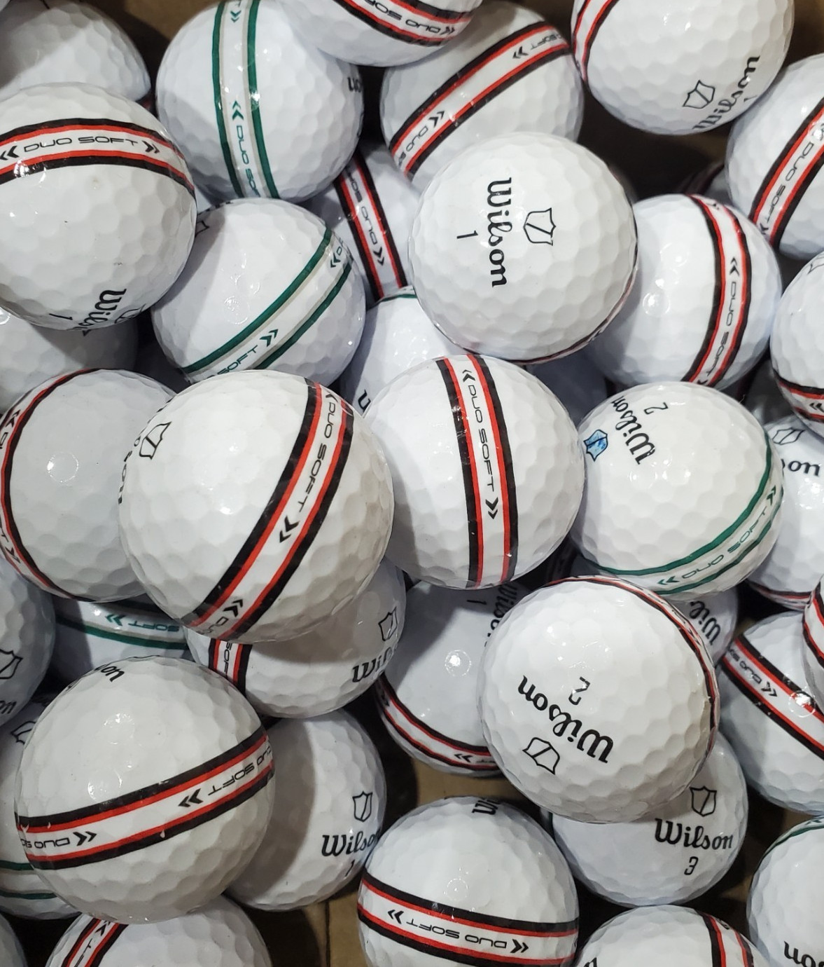 Wilson Duo Soft Stripe Mix AAAAA Mint 12 Used Golf Balls 5A