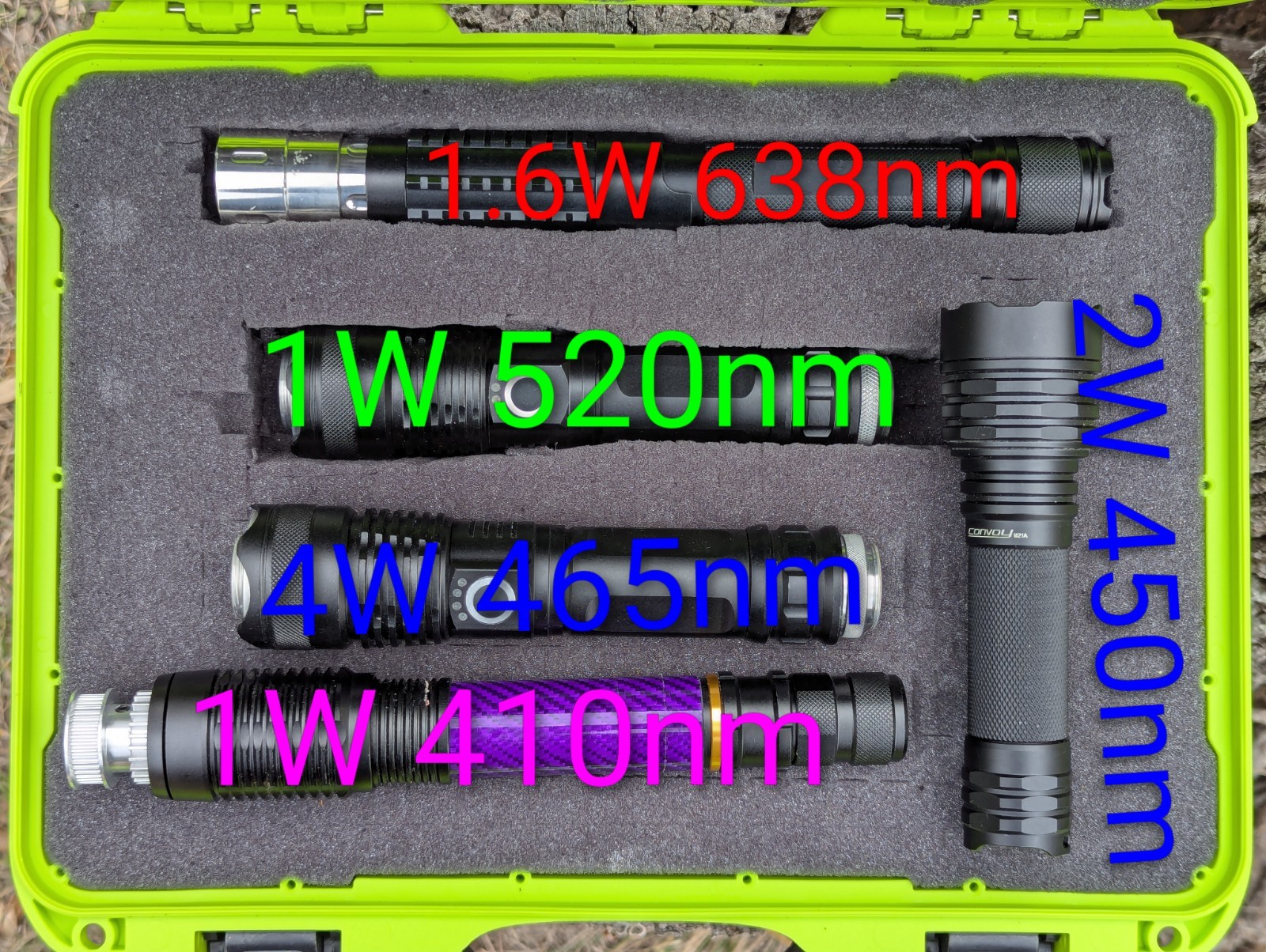 🌈Custom Laser  Collection🌈 - 5 lasers - 410nm - 450nm - 465nm - 520nm - 638nm