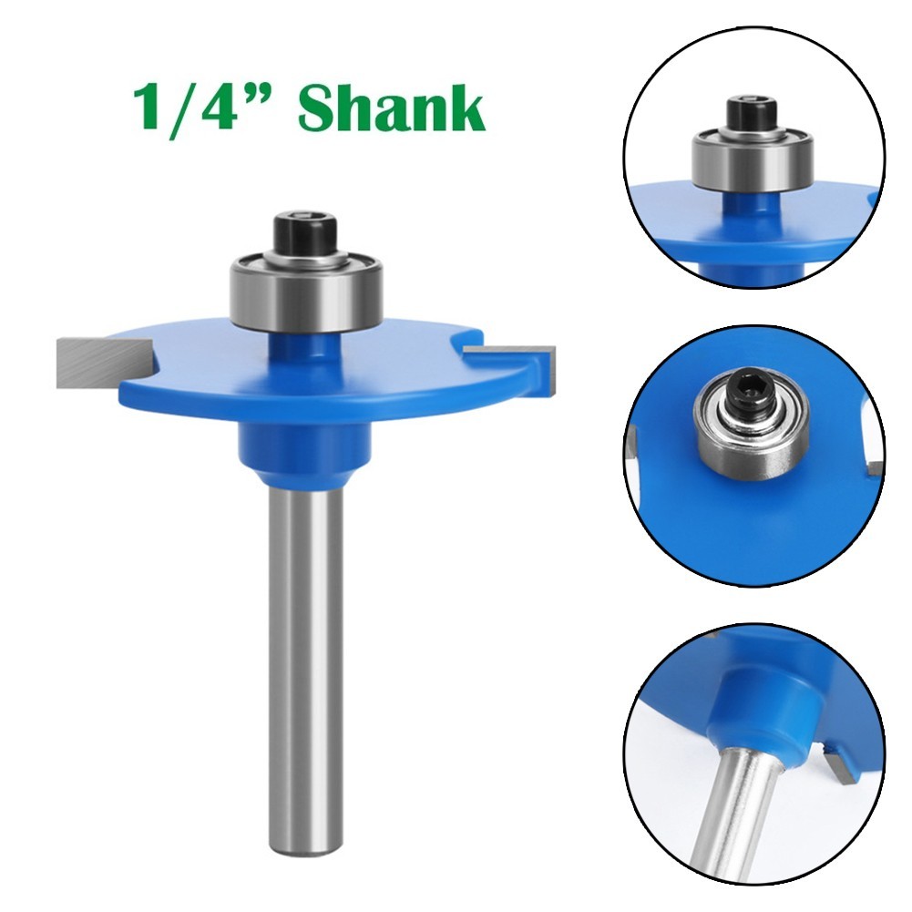 1/4in Shank T-Sloting Router Bit Biscuit Jointing Slotting Wood Milling Cutter.