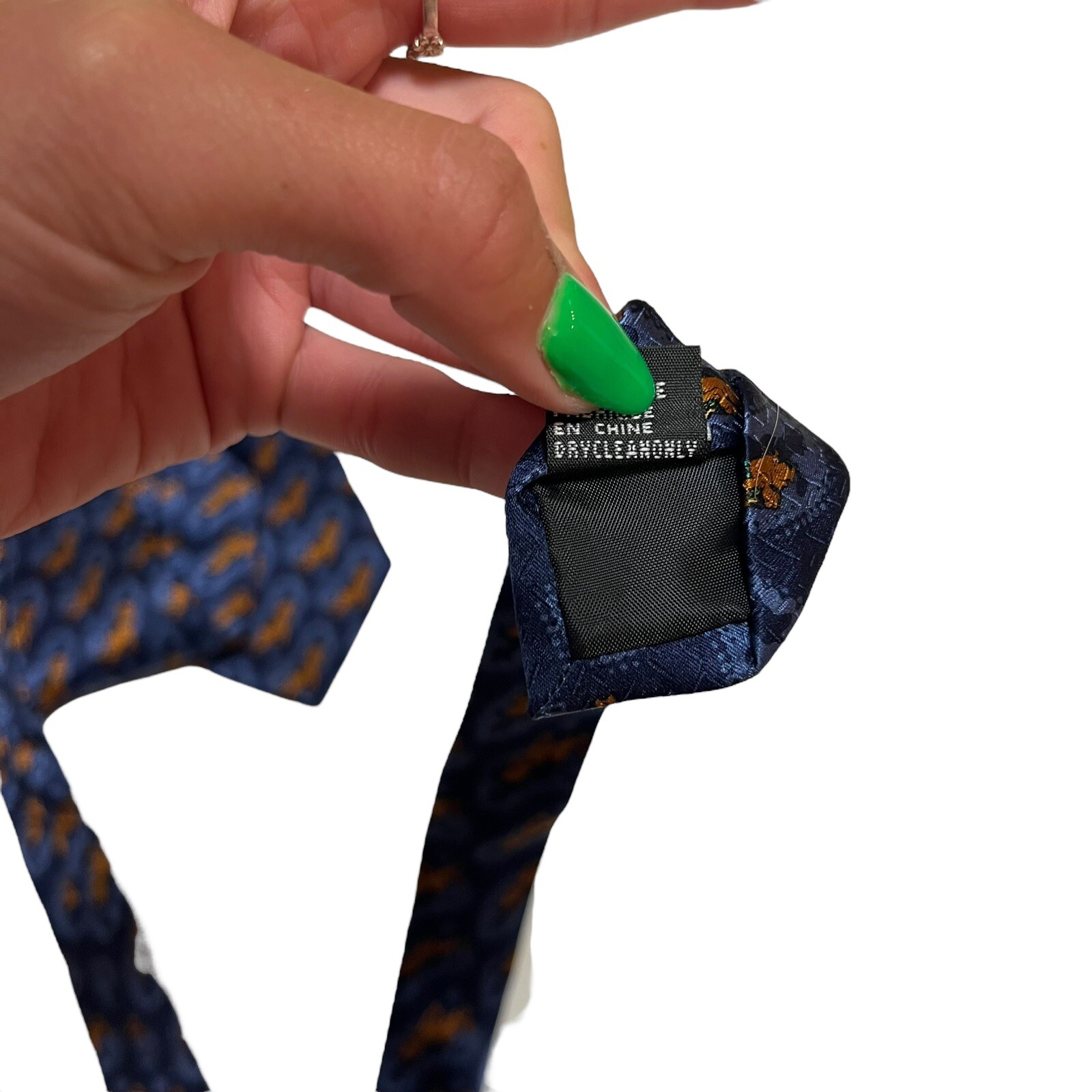 Cartoon Network Vintage Blue Brown Dog Scooby-Do! Pattern Silk Mens Neck Tie 59”