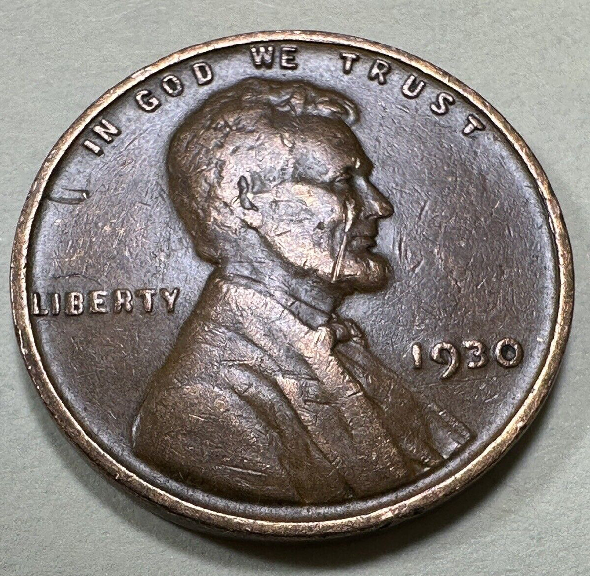 1930 1C BN Lincoln Cent WHEAT PENNY 5652N