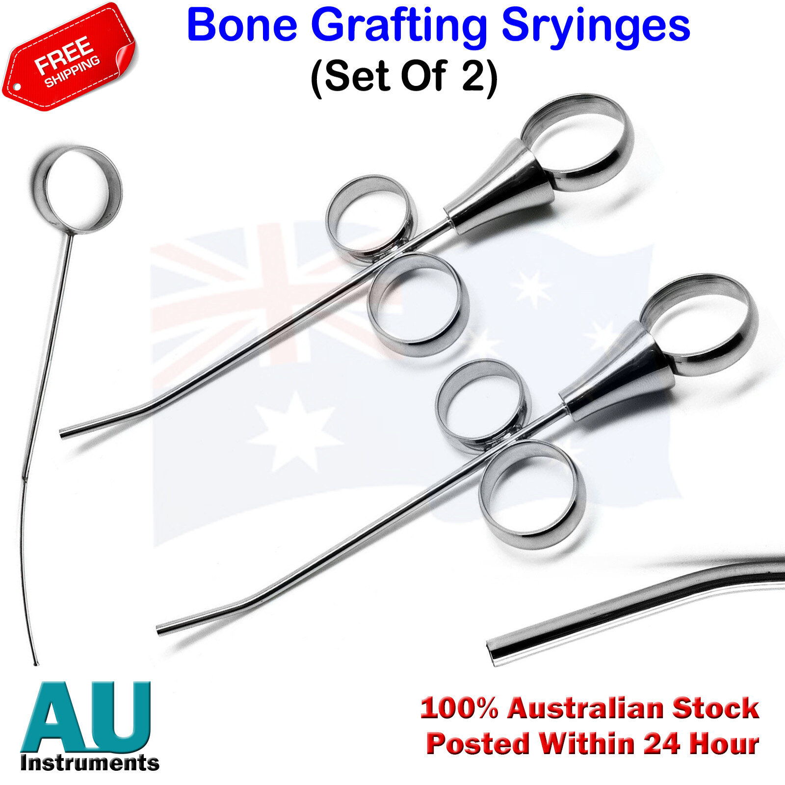 Dental Bone Grafting Sryinge Curved Implant Surgical Instruments