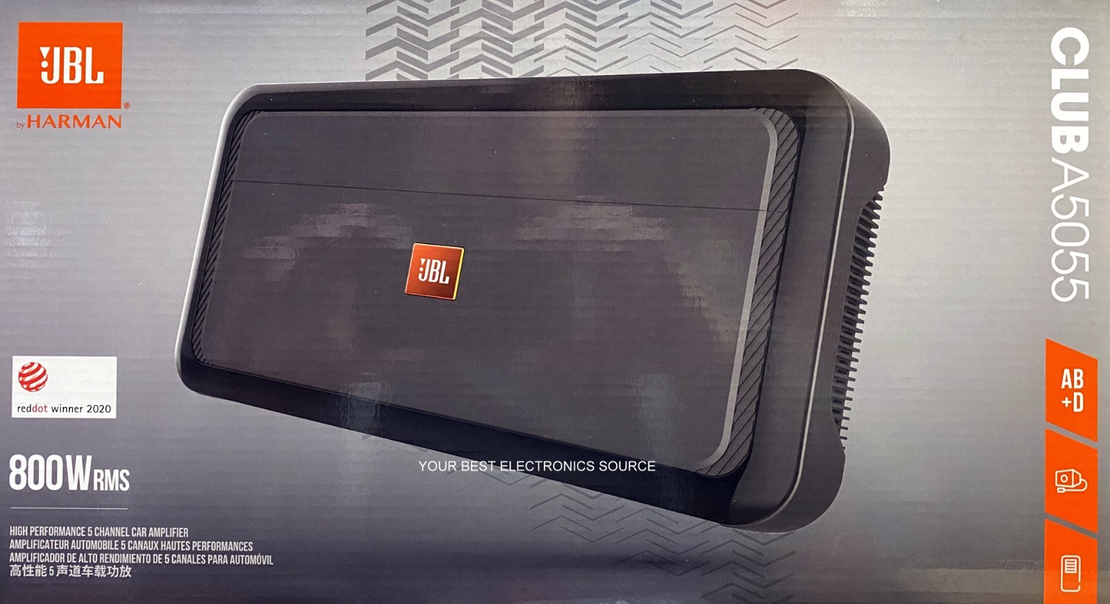 NEW JBL CLUB-A5055 CLUB Series, 5-Channel Car Audio Amplifier