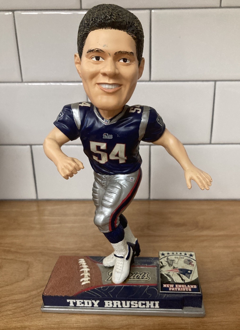 Tedy Bruschi Bobblehead #20/2,007  Legends Of “The Field” New England Patriots