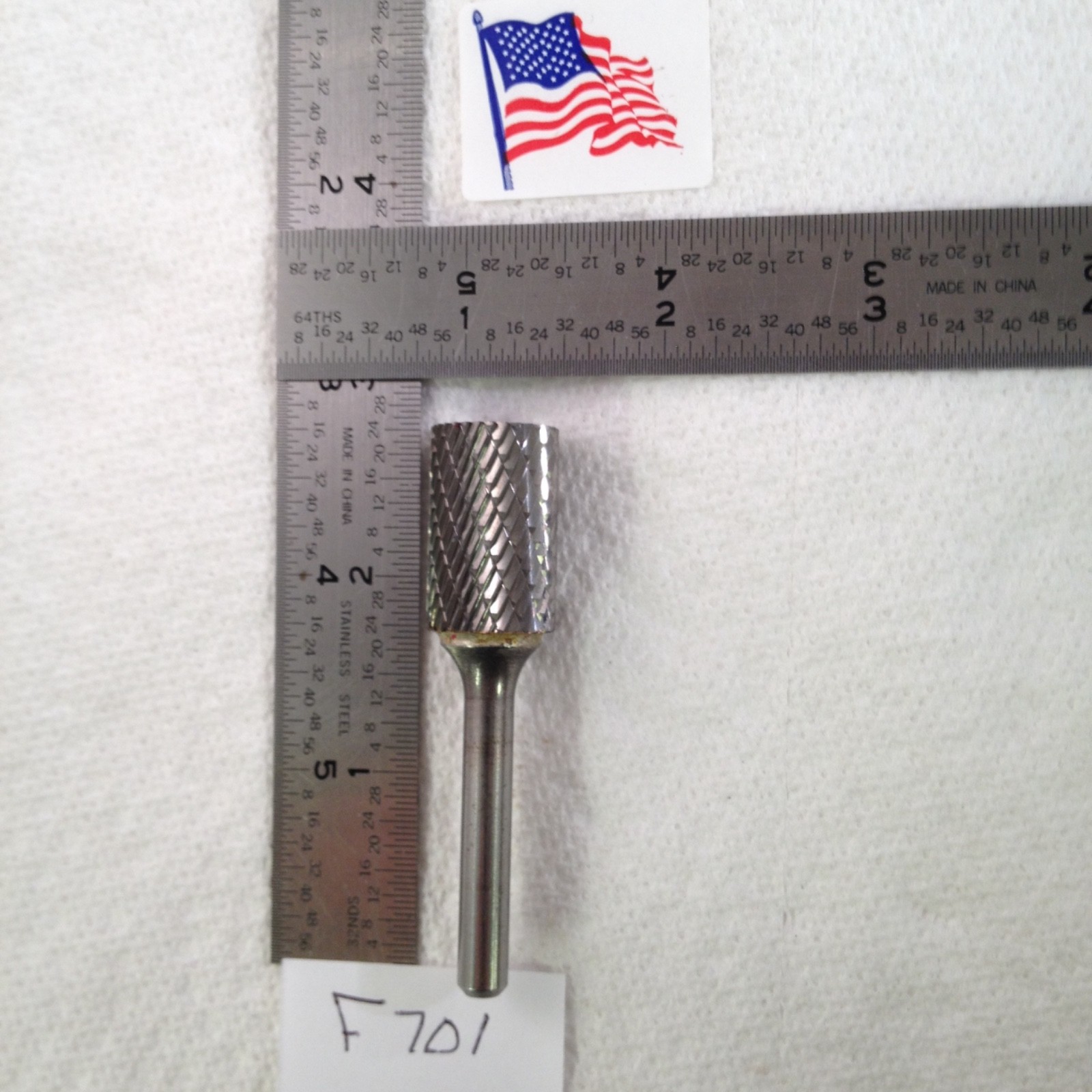 1 NEW FALCON / SGS 1/4" SHANK CARBIDE BURR SA-6 DOUBLE CUT  1" LOC  (F701)