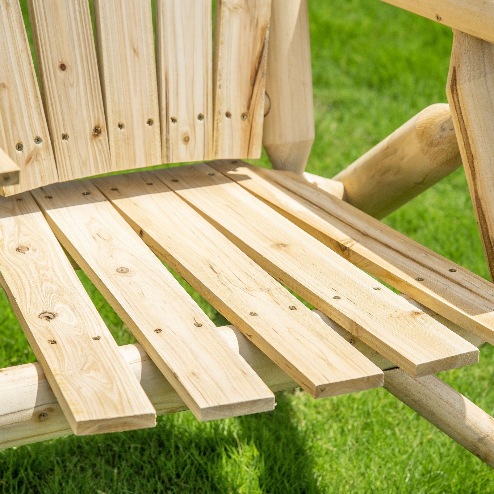 Twin Seat Outdoor Adirondack Chair with Functional Center Table Space