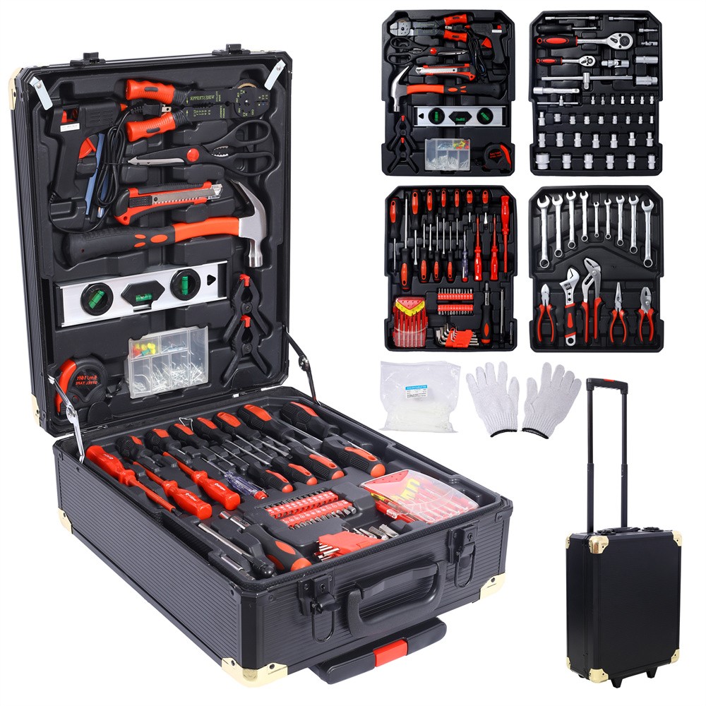 969pcs Home Repair Tool Set Kit for Men, Toolbox Storage Case with 4 Drawers