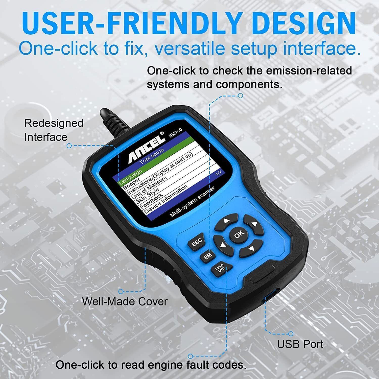 ANCEL BM700 Fits for BMW Mini Full Diagnostic Tool Scan Tool Cooper OBD2 Scanner