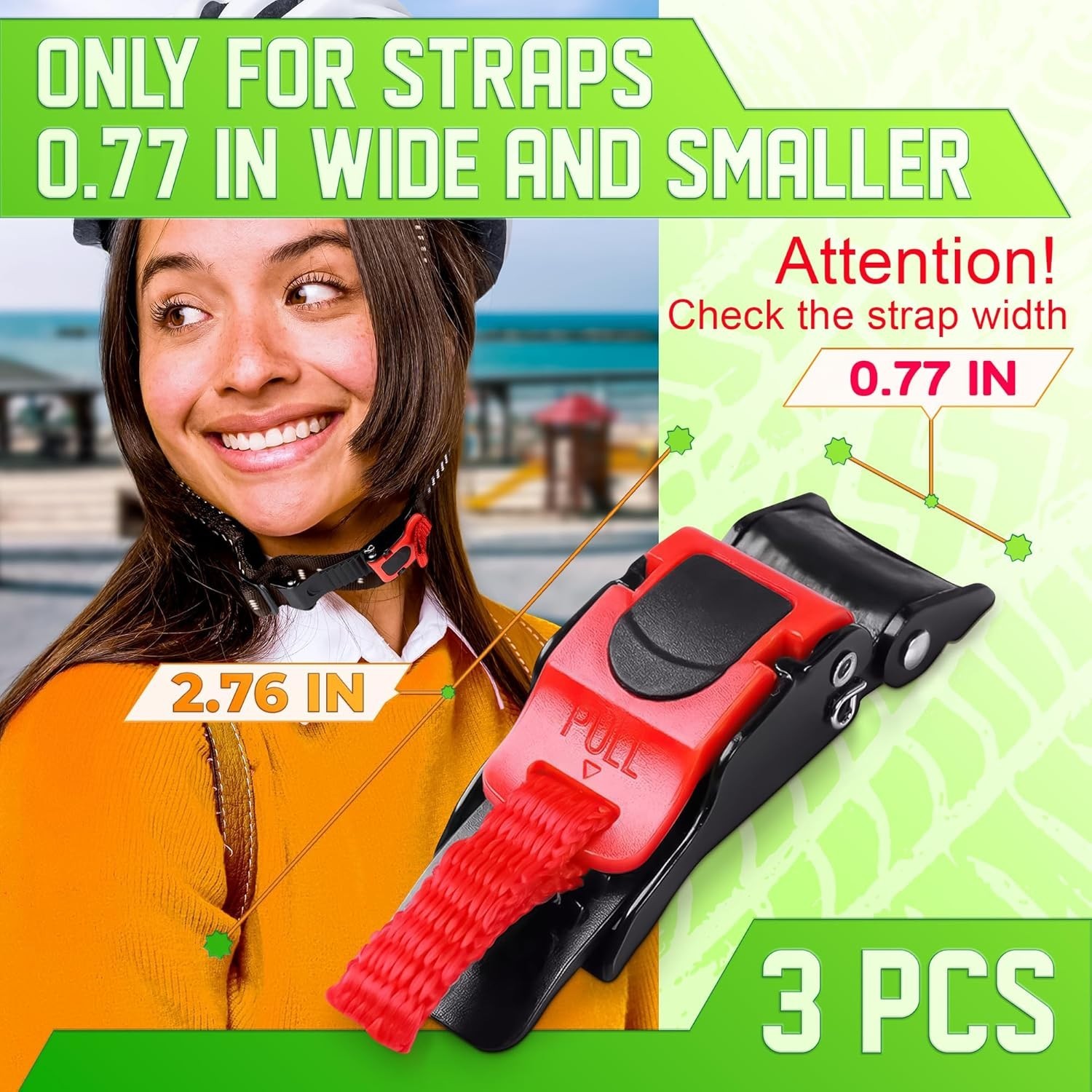 Versatile 3Pcs Helmet Quick Release Buckle Set - Easy Install for Outdoor Fun