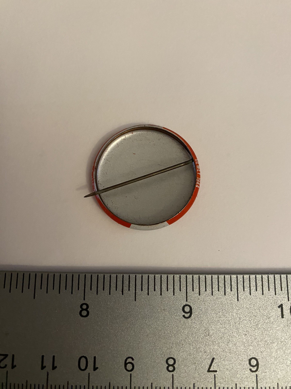 Dewey Bricker Pin Back Button P138