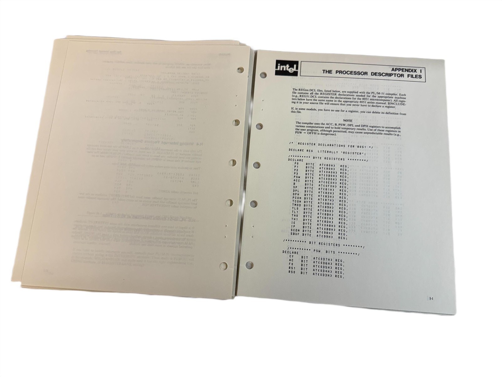 VTG Original 1983 Intel PL/M-51 User's Guield Manual (Set 2)
