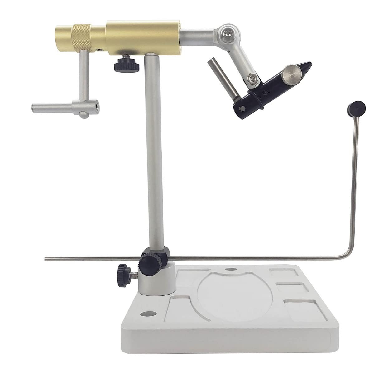 Kingfisher Fly Fishing Clark Fork True Rotary Fly Tying Vise Gold