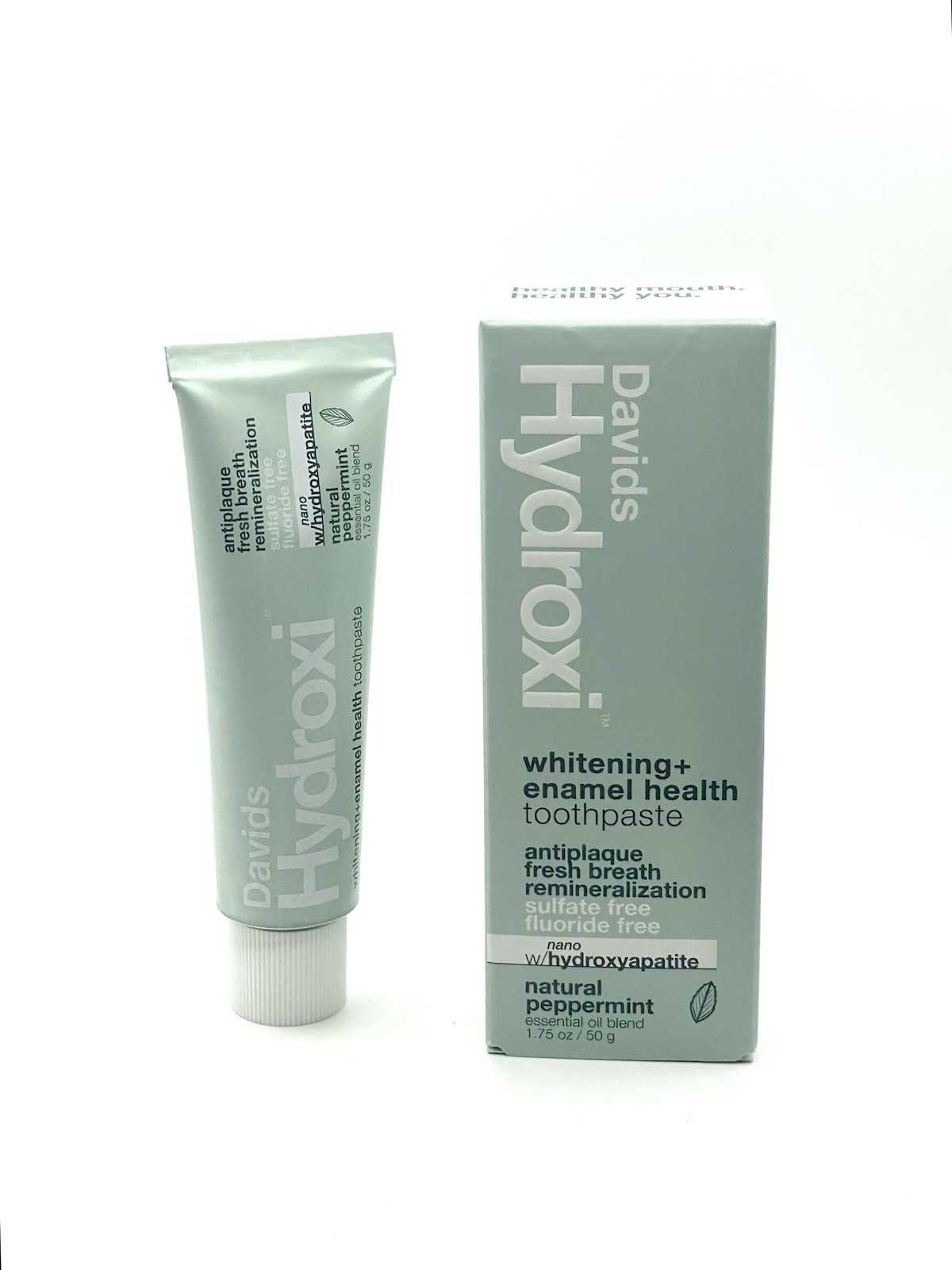 Davids Hydroxi Whitening Enamel Health Toothpaste Peppermint 1.75 oz 50 g NIB