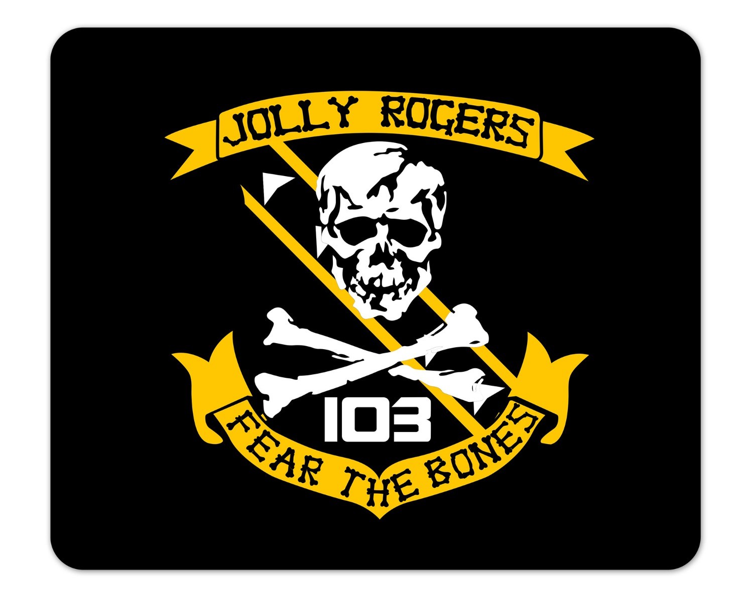 Jolly Rogers VFA-103 Fear The Bones Mouse Pad 1/8 Thick