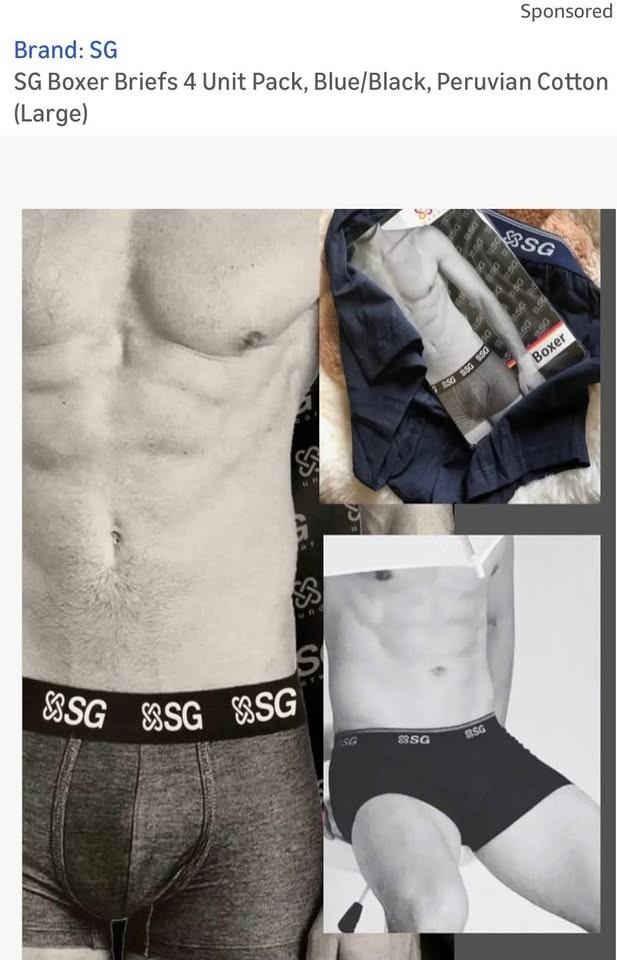 Boxer brief 4unit pack. Navy and Black. Hight Quality Cotton-Size L