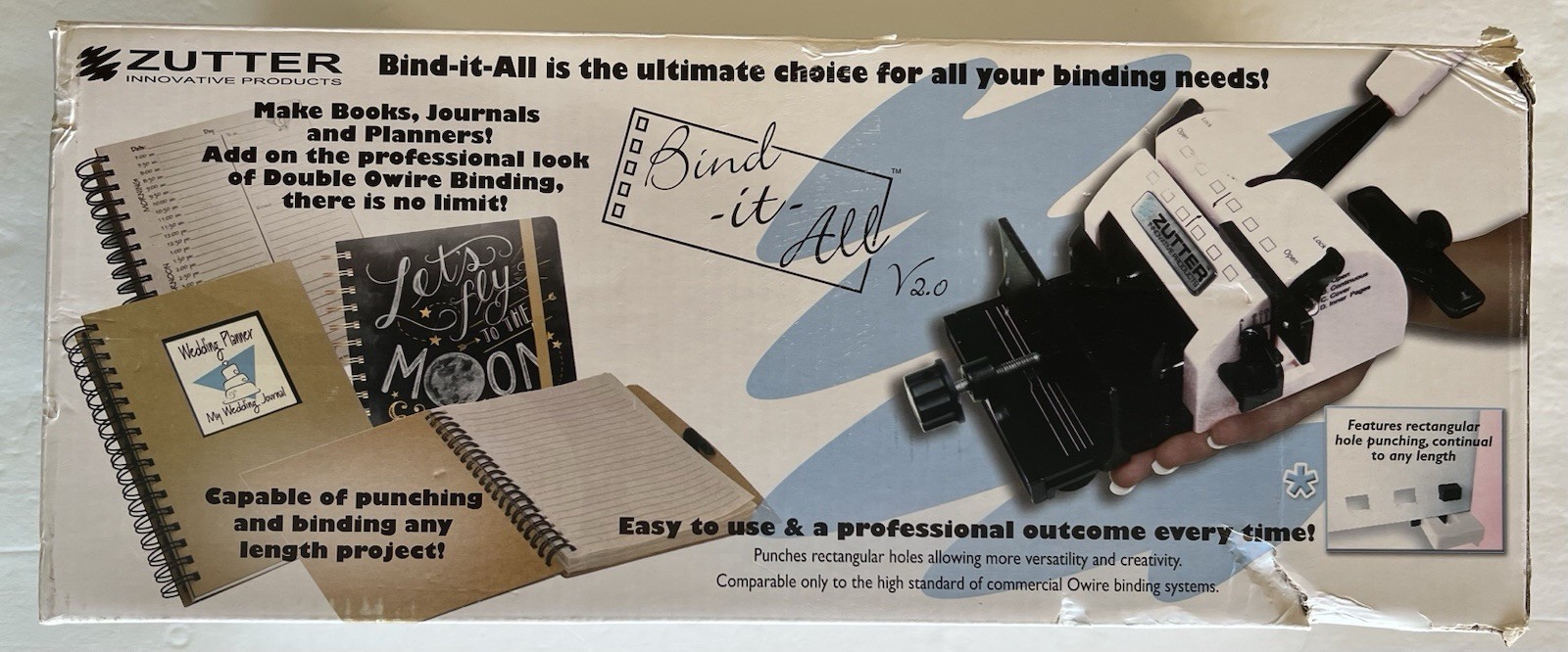 Zutter Bind It All V2.0 #2811 White With Space Bar & 12” Wire Pack