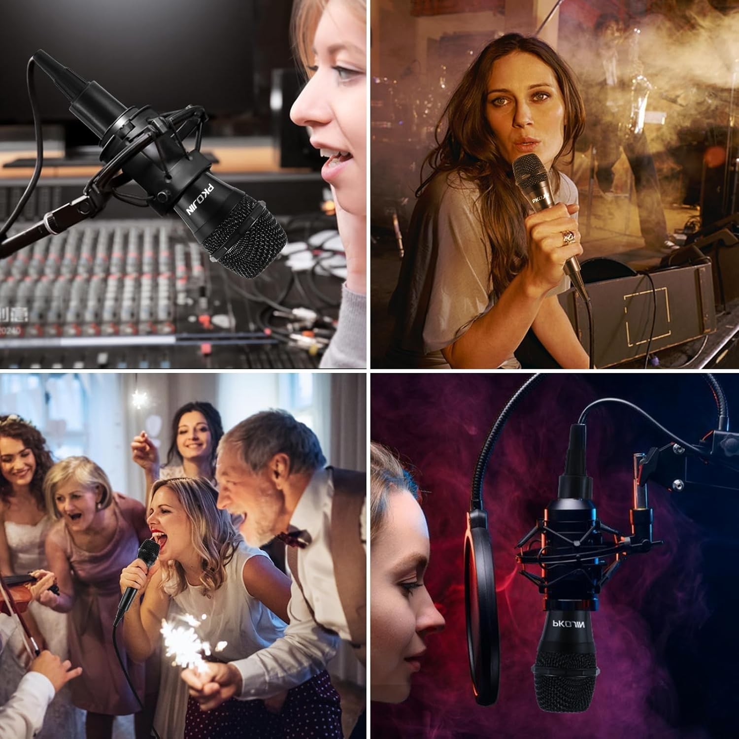 Dynamic Karaoke Microphone - Handheld Wired Mic with 10ft Cable & ON/OFF Switch