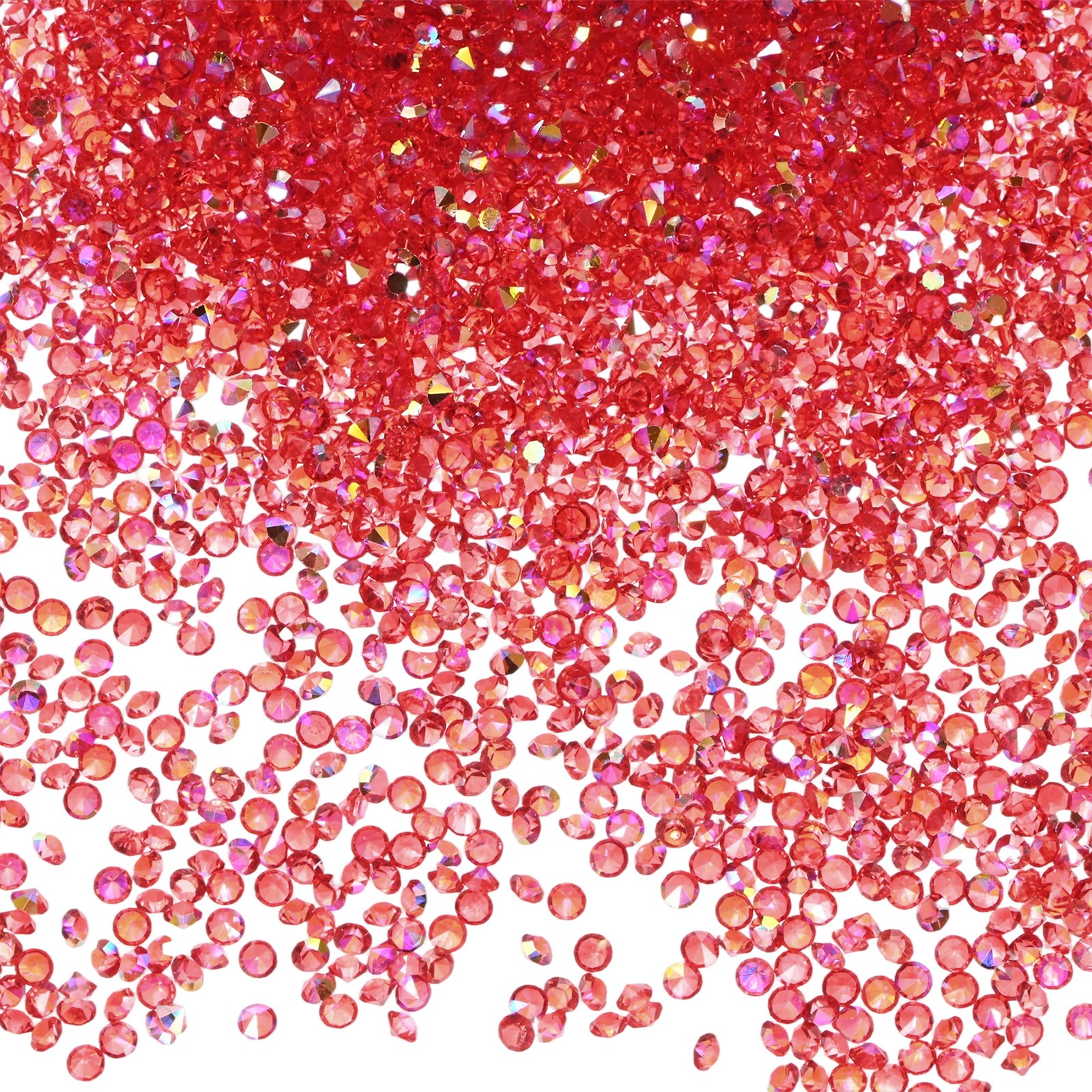 42000-Pack Acrylic Diamonds, 2mm Wedding Table Scatter Crystals[Red AB]
