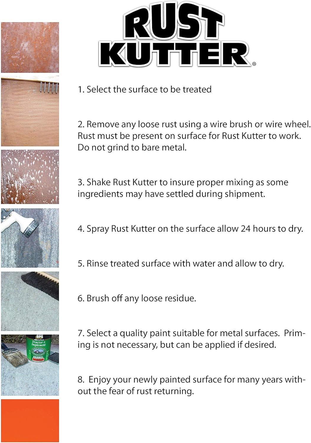 Rust Kutter - Stops Rust and Converts Rust Spots to Leave a Primed Surface Ready