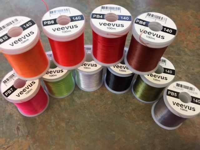 VEEVUS 140 DENIER POWER THREAD. U PICK COLOR. FLY TYING. bass, musky, salt flies