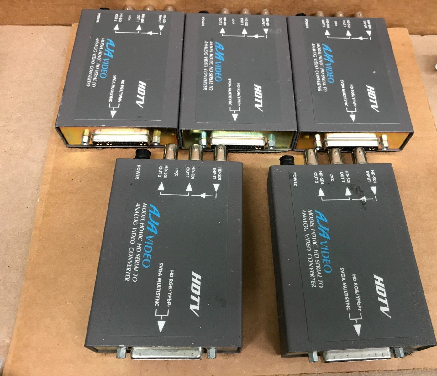 LOT OF 5 AJA HD10C HD Serial To Analog Video Converter , NO POWER SUPPLY
