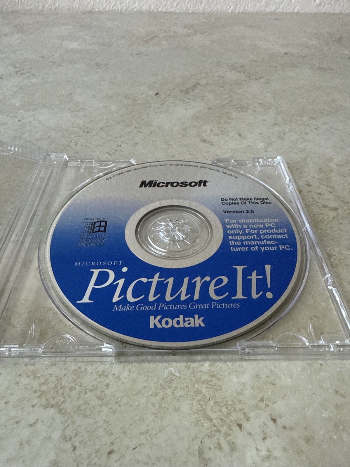 Microsoft Picture It! Version 2.0 Great Photos CD-Rom Windows 95