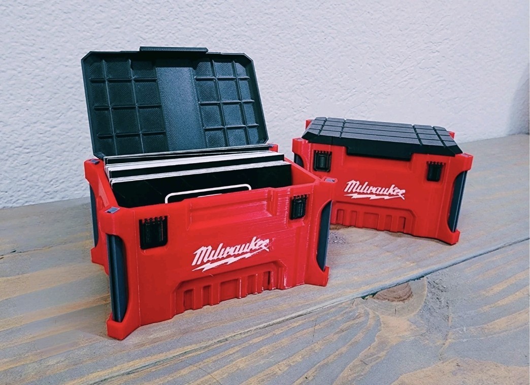 Milwaukee Packout Business Card Holder - Mini 3D Printed Replica - Red & Black