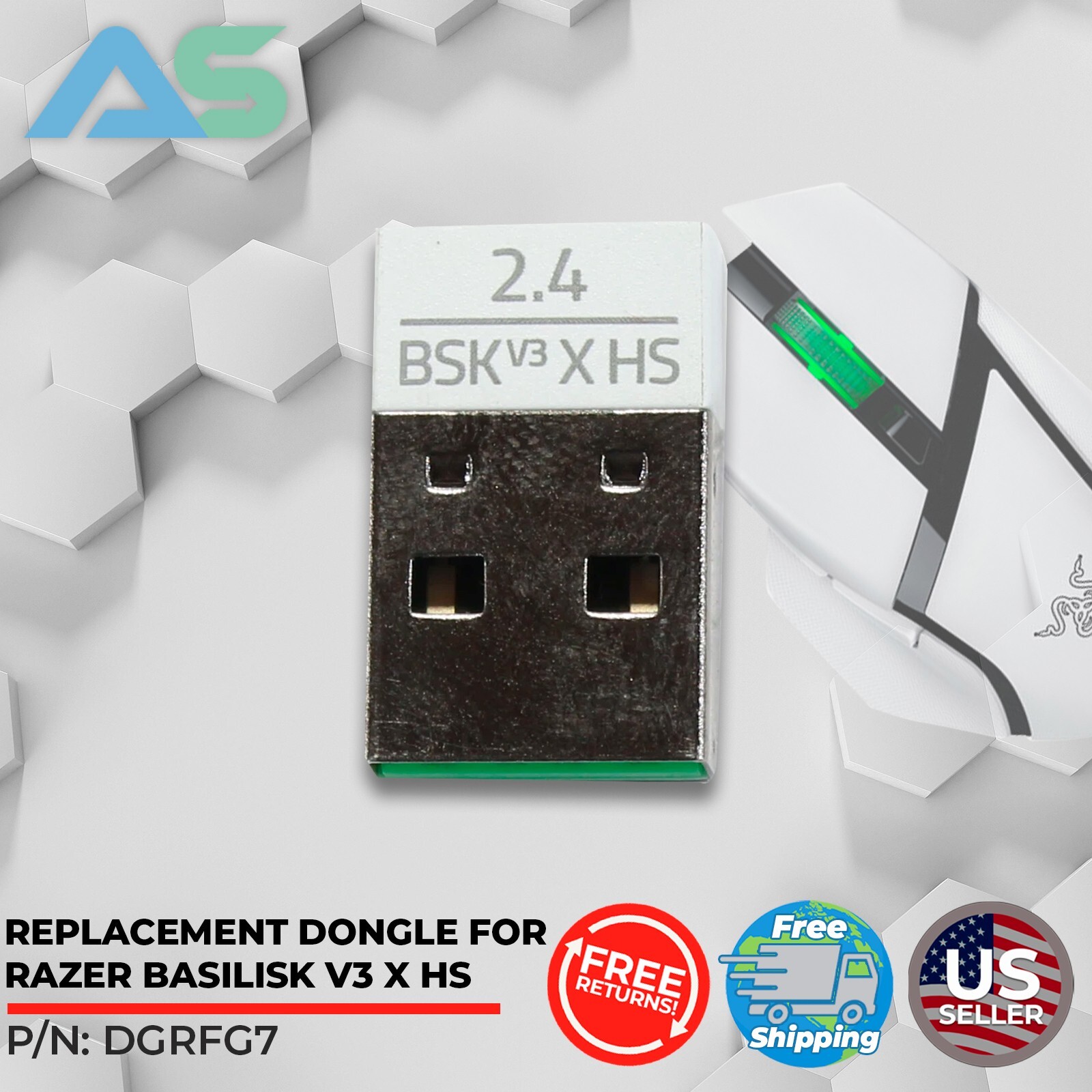 Razer DGRFG7 Basilisk V3 X HyperSpeed USB-A Dongle 2.4GHz Receiver | Genuine OEM