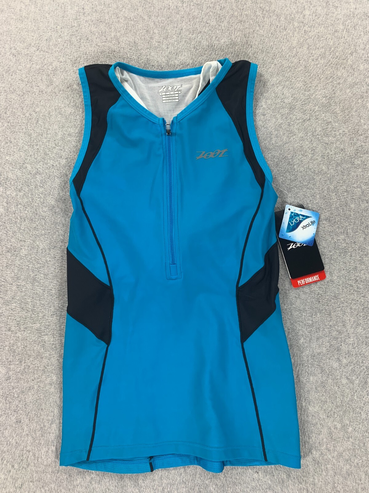 NWT Zoot Sports Half Zip Performance Tri Jersey Top (Women's Medium) Blue