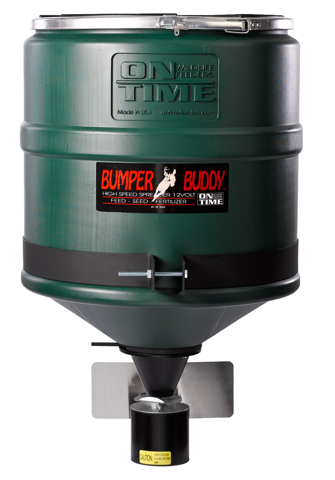 On Time 22000 Bumper Buddy ATV Spreader Green ABS Plastic 20 Gallon Capacity