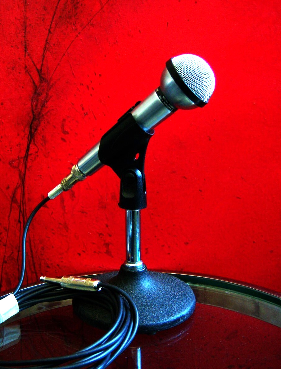 Vintage 1970's Shure 533SA dynamic microphone harp mic Hi Z w accessories # 1