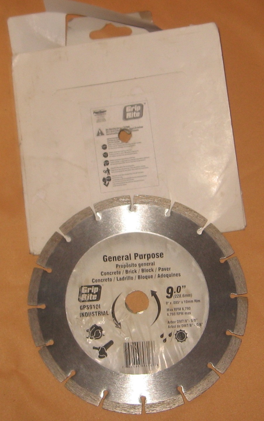 9" Diamond Saw Blade Dry or Wet for Concrete Stone granite Brick Masonry / NOS