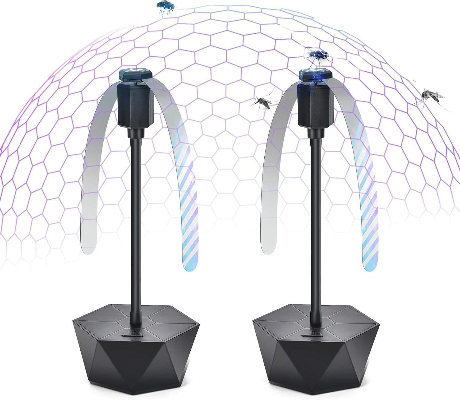 Fly Bug Fans for Food Tables, Fly Control Spinner Table Top Keep Flies Away from
