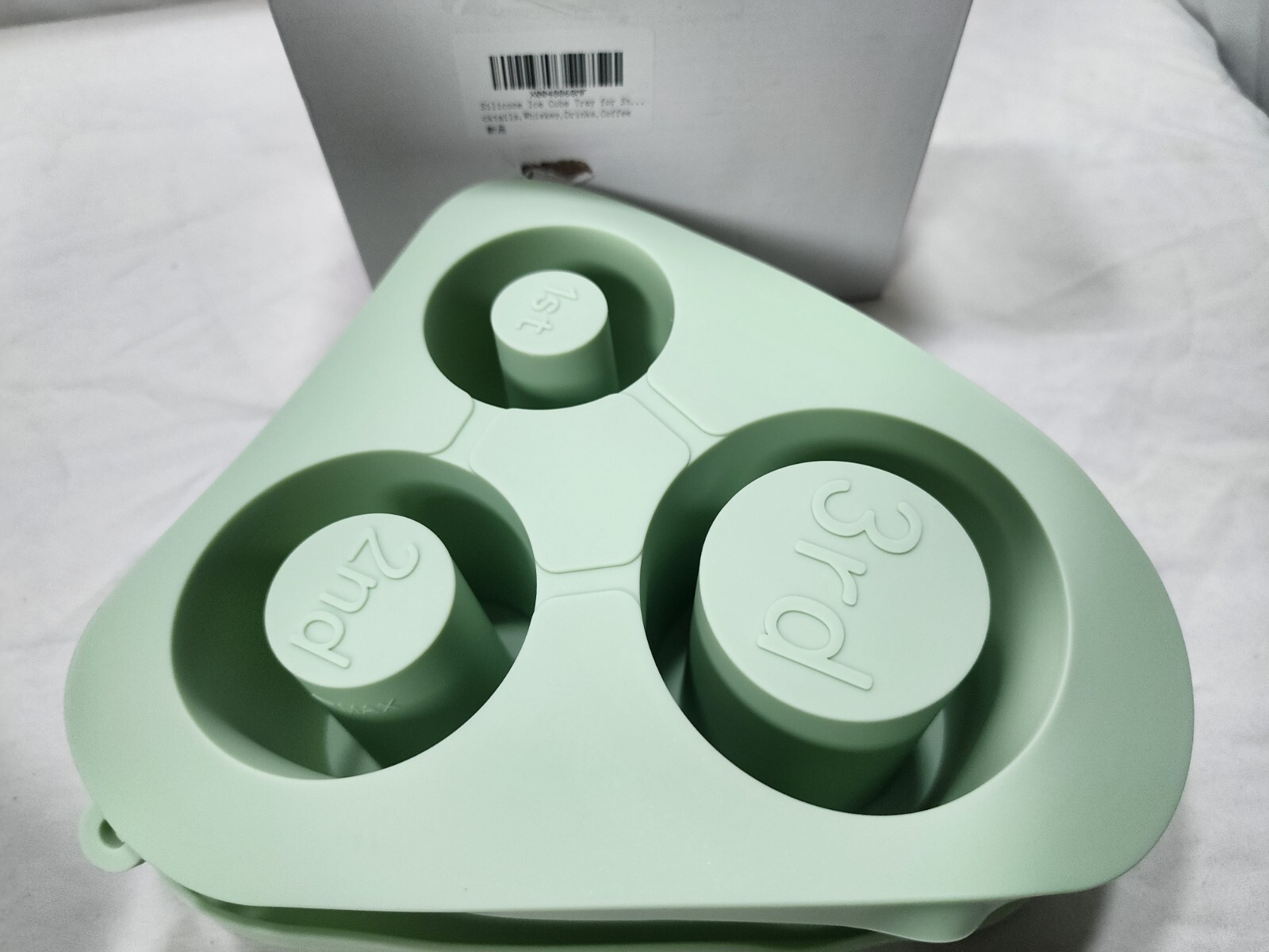 Triangle Ice Cube Tray for Stanley Cup Easy-Release Silicone 3 Hollow Cylinders