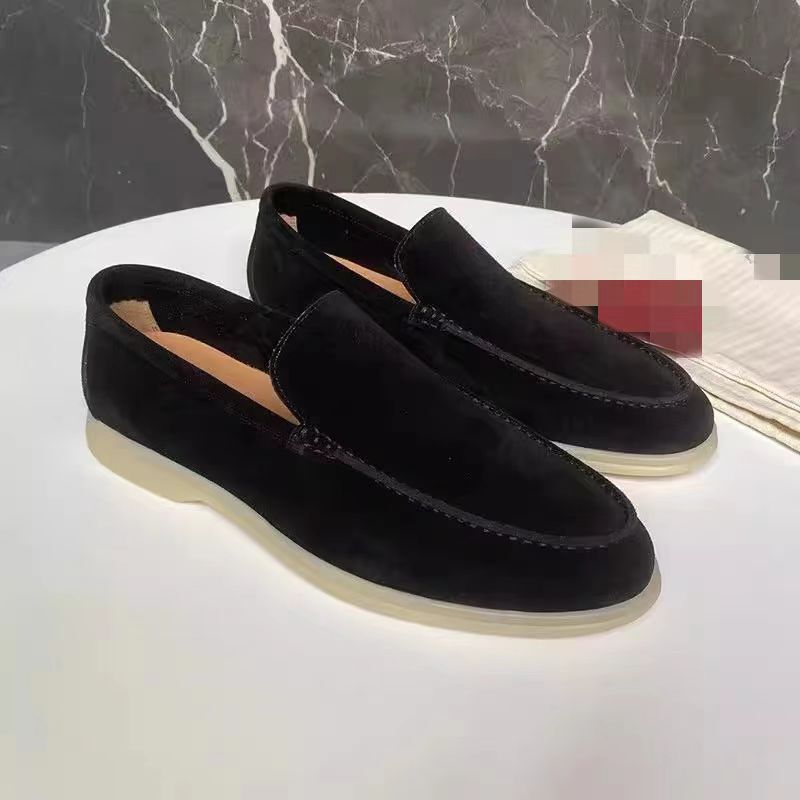 Men's Shoes-Casual Loafers - Summer Frost Suede Slip Shoes