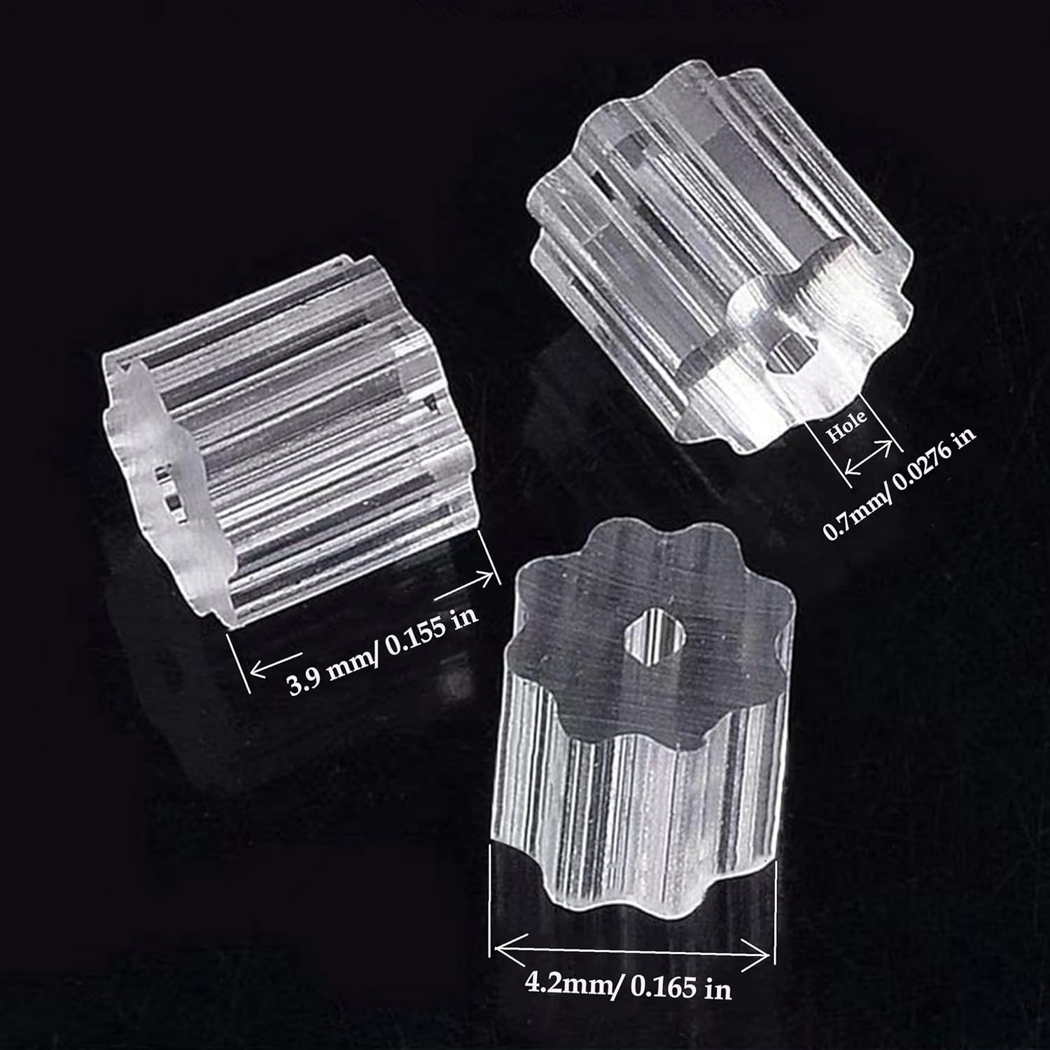 Silicone Earring Backs, 200 Pcs Soft Clear Hypoallergenic Replacement Stoppers f
