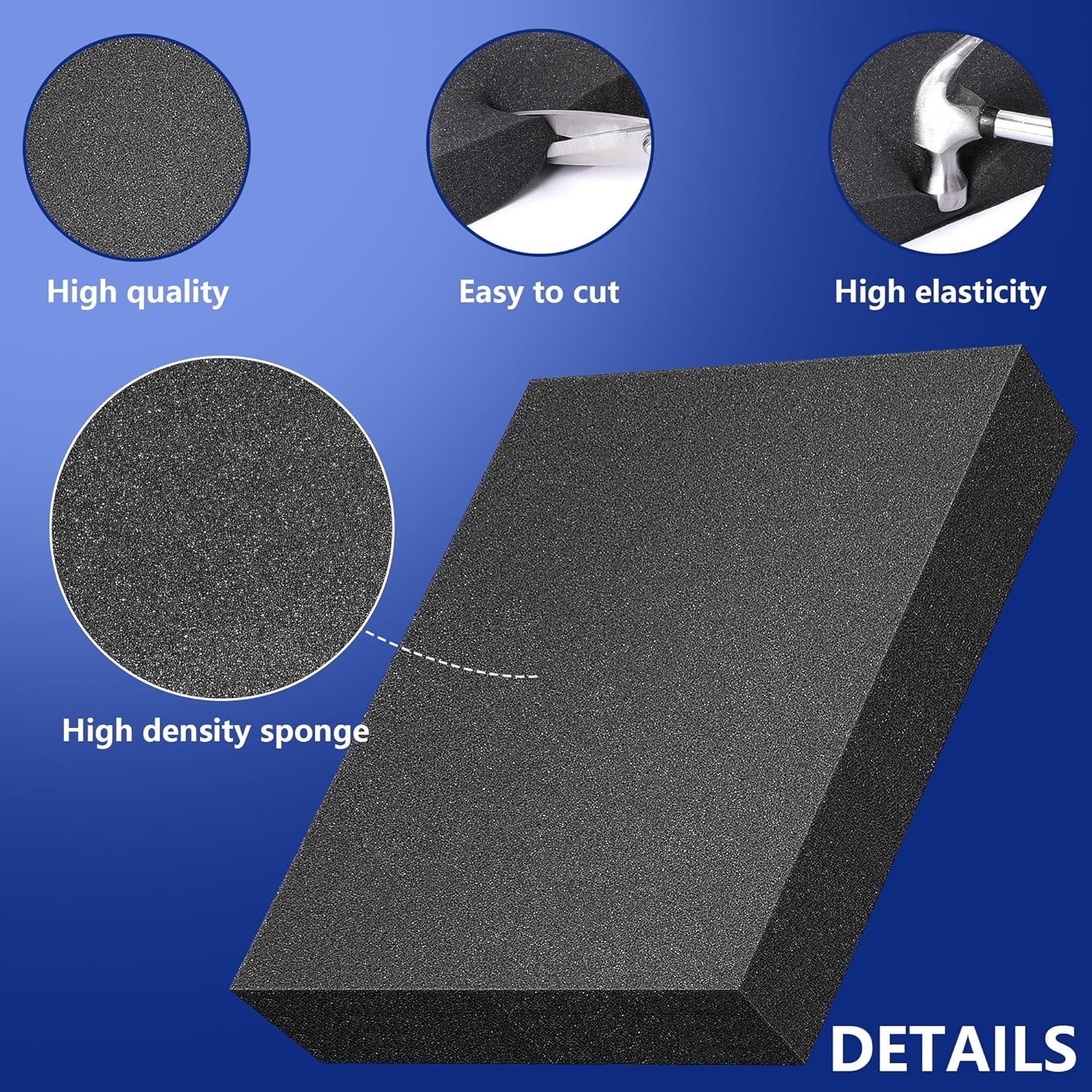 8 Piece Packing Foam Inserts - Customizable Polyurethane Sheets for Safe Storage