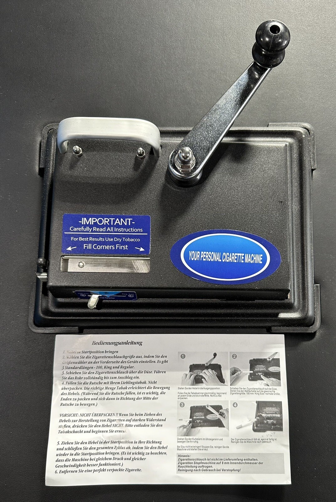 Cigarette injector machine makes 100MM , King And Regular Size Cigarettes. #1