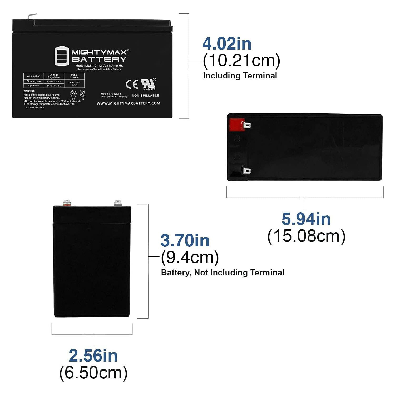 Mighty Max 12V 8Ah SLA Replacement Battery for APC Back-Ups CS 350